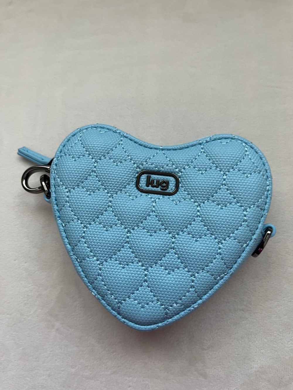 LUG - NWOT - Heartbeat Matte Luxe VL Mini Crossbody Bag/Wallet in Bubble Blue